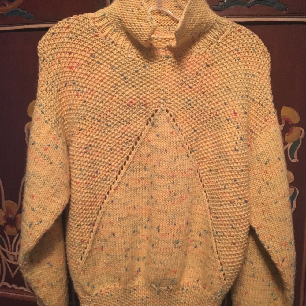 Cozy Yellow Speckled Women's Sweater